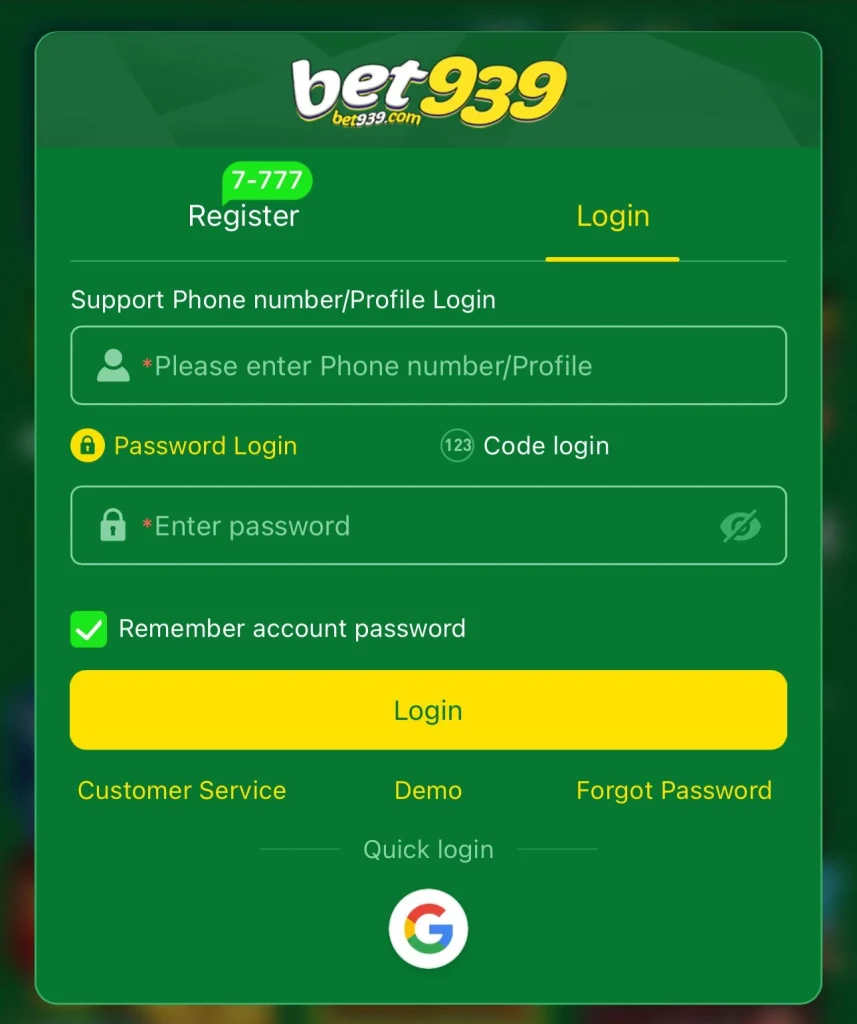 Bet939 Login